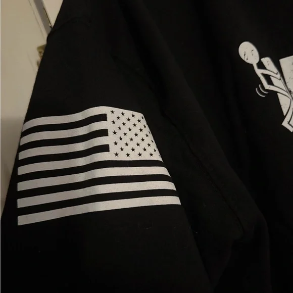 Black Graphic Hoodie for Men - Picture 3 of 4